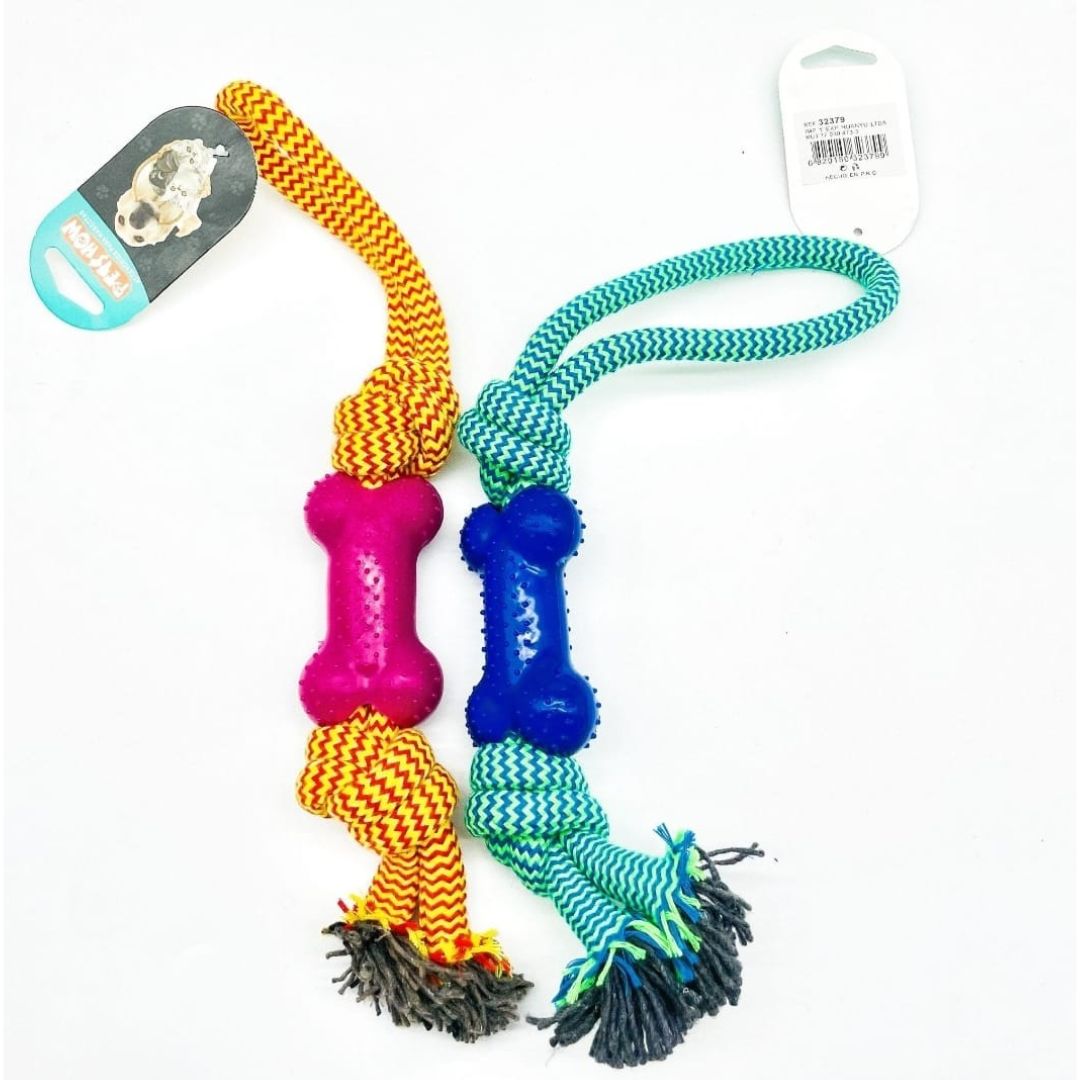 Juguete de cuerda con Hueso Goma 33 cm